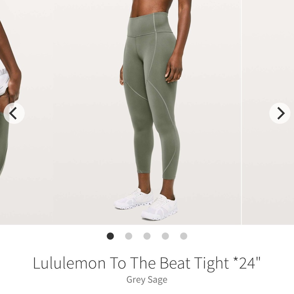 lululemon // To The Beat Tight 24” - Grey Sage